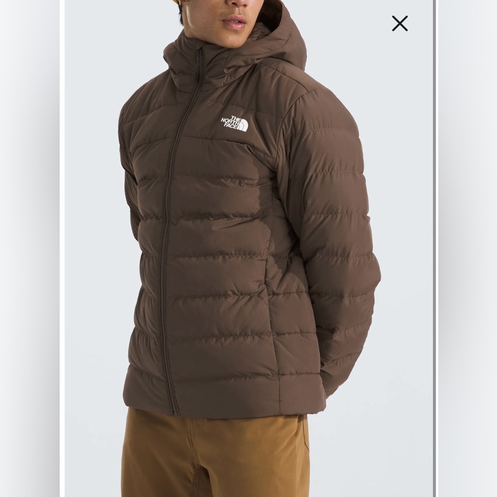 Men’s The North Face Aconcagua 3 Hoodie Puffer Jacket Smokey Brown size L - Picture 9 of 10